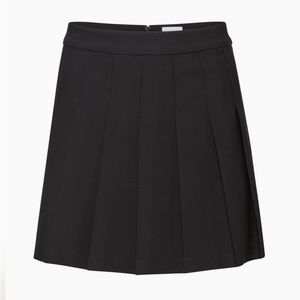 Aritzia Sunday Best Olive Mini Pleated Skirt